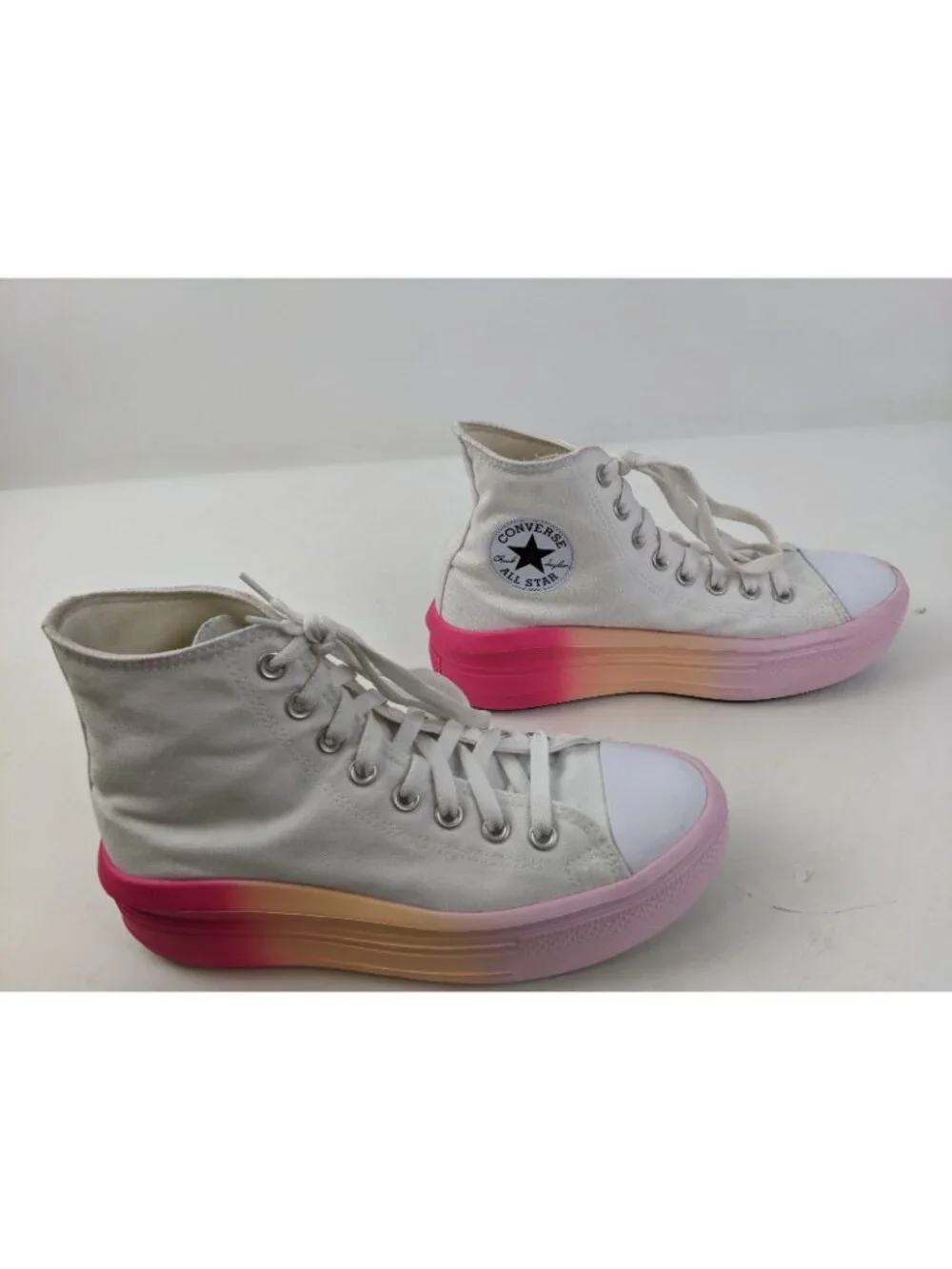 Converse Girls Chuck Taylor All Star Move Platform White Bright Ombre Size 6.5
